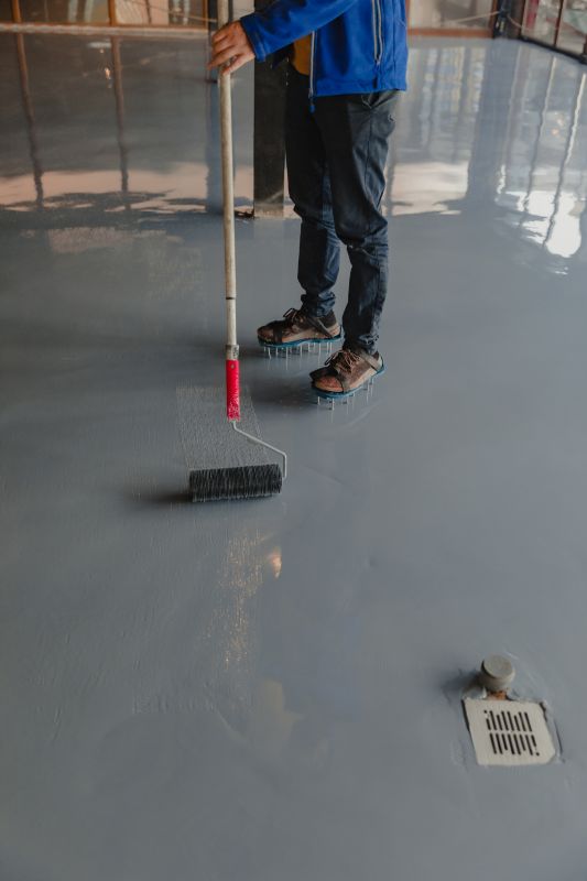 Speckled Garage Floor Painting in Raleigh, NC